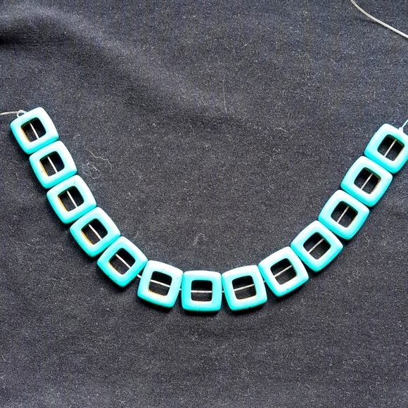 Quality Faux Glass Turquoise Beads 10" Strand CreateJewelry Necklace Earrings JB - Picture 2 of 5